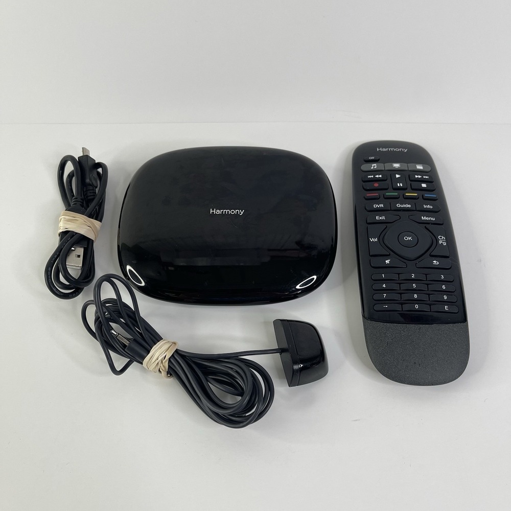 Logitech Harmony Smart Hub O-R0004 W/ Harmony Remote 815-000114 Set Tested